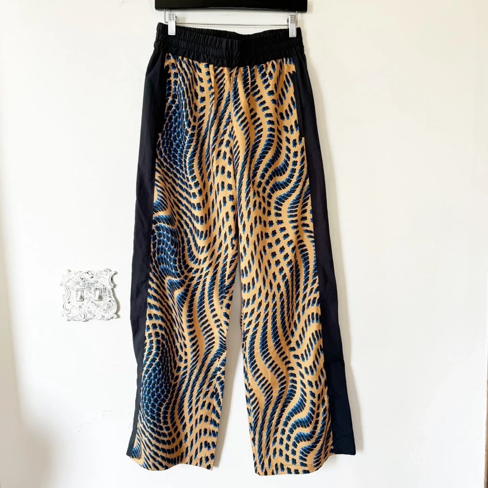 Free People Movement Heat Wave Wide Leg Zip Pants Daisy Chain S - Picture 2 of 12